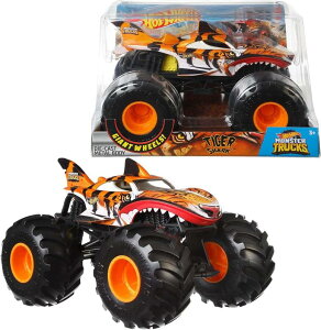 zbgEB[ X^[gbN Hot Wheels Monster Trucks Tiger Shark, 1:24 Scale die cast ysAiz