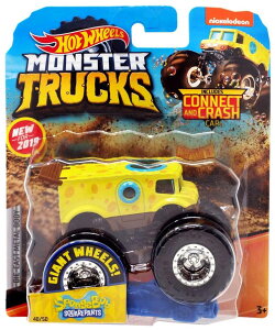 �z�b�g�E�B�[�� �����X�^�[�g���b�N Hot Wheels 2019 Monster Trucks Spongebob Squarepants 1:64 Scale �y���s�A���i�z