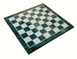 `FXZbg StonKraft 15" x 15" Collectible Green Natural Stone & Marble Chess Board without Pieces - Appropriate Wooden & Brass Chess Pieces Chessmen separately available by StonKraft Brand ysAiz