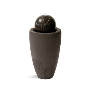 K[f  CeA u^  ̃IuWF EH[^[tH[t@Ee XBrand 25.98" H Round Stone Indoor/Outdoor Modern Stone Textured Sphere Water Fountain w/LED Lights, Ball Water Fountain Decor, Gard