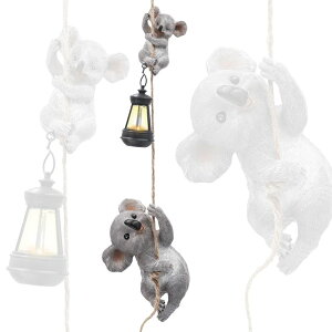 �K�[�f�����C�gLED�\�[���[���C�g �\�[���[�p���[ OZLMC Koala Garden Statues with Solar Outdoor Light for Outdoor Decor�CKoala Mother and Child Resin Sculpture, Solar Light for Yard Garden Wall Balcony Tree Decoration �y���s�A���i