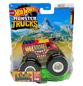 �z�b�g�E�B�[�� �����X�^�[�g���b�N Hot Wheels Monster Trucks Nacho Mammas, Re Crushable 35/75 [Fast Foodie 2/6] red 2021 �y���s�A���i�z