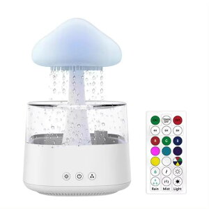   ̃IuWF e[ugbvt@Ee CeA Raining Cloud Night Light with White Noise Remote Control Adapter Desk Fountain Bedroom Living Room for Sleeping Relaxing Gifts for Kids Boys Girls Men Women Bir