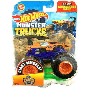 �z�b�g�E�B�[�� �����X�^�[�g���b�N Hot Wheels Monster Trucks Scorpedo, [Orange] Includes Crushable car 73/75 1:64 Scale �y���s�A���i�z