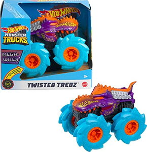 zbgEB[ X^[gbN Hot Wheels Monster Trucks Twisted Tredz Creature Themed 1:43 Scale Flywheel Friction Motor Assorted Stylized Giant Wheels Power over Terrain and Obstacles for Crashing and Smashing Action Kids ysA
