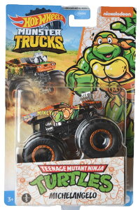 �z�b�g�E�B�[�� �����X�^�[�g���b�N Hot Wheels Monster Trucks Michelangelo, [TMNT] 1:64 Scale 3/5 �y���s�A���i�z