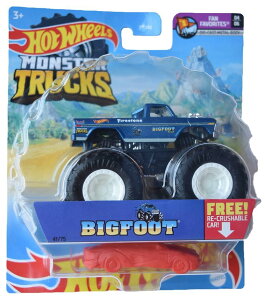 ホットウィール モンスタートラック Hot Wheels Monster Trucks Bigfoot, Re-Crushable 41/75 1:64 Scale die cast 【並行輸入品】