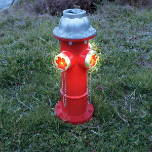 �K�[�f�����C�gLED�\�[���[���C�g �\�[���[�p���[ Fake Fire Hydrant Statues for Dogs to Pee On, Yard Fire Hydrant Pee Post for Dogs with 4 Stakes, 14.5 Solar Light Fire Hydrant with Glowing Paw Prints for Garden Statues Lawn Outdoor �y