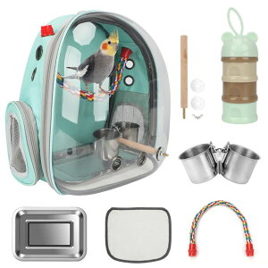 �C���R ���� �o�[�h �g���x���L�����A�[ Rypet Bird Carrier Backpack Parrot Portable Breathable Bag Pet Bird Lightweight Travel Cage with Standing Perch and Stainless Steel Tray �y���s�A���i�z