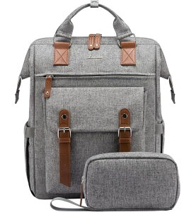 �C���R ���� �o�[�h �g���x���L�����A�[ LOVEVOOK Laptop Backpack for Women Work Travel Teacher Commuter Backpack Business Computer Bag Doctor Nurse Bags College Backpack Purse Laptop Bag, Casual Daypack, 15.6 Inch, Grey �y���s�A���i�z