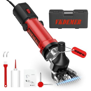 ƒ{poJ r Vkdemer Electric Sheep Shears,600W Upgraded Professional Sheep Clippers,6 Speed Heavy Duty Shearing Clipper,13-Teeth Animal Grooming Clippers for Sheep Alpacas Goats and Thick Coat Animals ysAiz