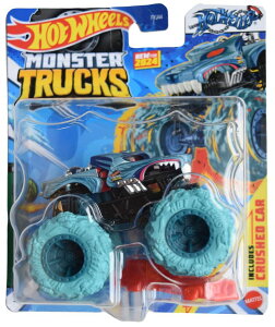 �z�b�g�E�B�[�� �����X�^�[�g���b�N Hot Wheels Monster Trucks Hotweiler, Beast Bashers 6/6 Includes Crushed car �y���s�A���i�z