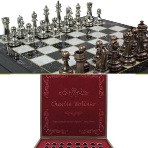 �`�F�X�Z�b�g Antochia Crafts 8 Inches Personalized Chess Set - Boxed Custom Chess Board and Metal Chess Figures Set - Gift Idea for Son, Husband, Father and Anyone for Birthday, Anniversary and Any Occasion �y���s�A���i�z