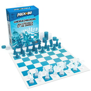 �`�F�X�Z�b�g Pack & Go Chess & Checkers Board Game from Spin Master Games Portable 2-Player Games Chess Board Chess Set for Adults and Kids Ages 8 and up �y���s�A���i�z