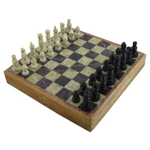 �`�F�X�Z�b�g Marble Stone Art Unique India Chess Pieces and Board Games Set 8 X 8 Inches - Indian Handmade Unique Gifts �y���s�A���i�z