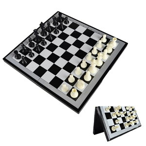 `FXZbg Chess Set Magnetic Travel Folding Board Games Portable Gifts for Kids and Adult, Magnetic Travel Chess Set, Folding Chess Board, Educational Board Game Set ysAiz
