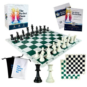 �`�F�X�Z�b�g MegaChess The Perfect Chess Set Classic Heavyweight Edition - Tournament Chess Set for Kids & Adults - with Two 20�h x 20�h Silicone Boards, Triple Weighted Staunton Pieces, Carry Box & Bags �y���s�A���i�z