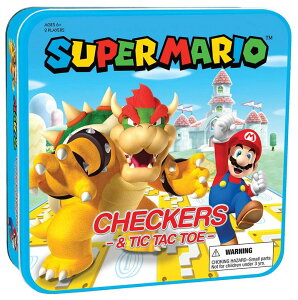`FXZbg USAOPOLY Super Mario Checkers & Tic-Tac-Toe Collector's Game Set for 2 players | Featuring Mario & Bowser | Collectible Checkers and TicTacToe Perfect for Mario Fans, Model Number: CM005-637-002001-06 ysAiz