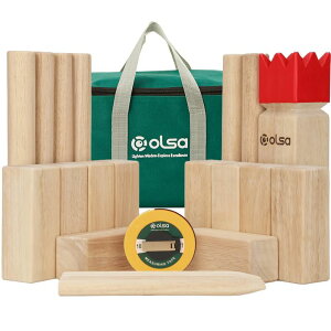 �`�F�X�Z�b�g OLSA Kubb Yard Games Kubb Indoor Outdoor Toss Party Game Toy Set for Adults Family Viking Chess Yard Games with Carrying Bag Halloween Christmas Birthday Gift (Measuring Tape Included) �y���s�A���i�z