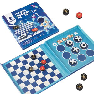 `FXZbg 2 in 1 Checkers Sets Travel Toys Magnetic Travel Games Foam Checker Pieces Young Kids Family Board Game (Checkers&Tic-Tac-Toe) ysAiz