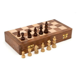 `FXZbg WoodenChessArt Handmade Magnetic Wooden Folding Chess Board with Storage for Chessmen (12 X 12 Inches) ysAiz