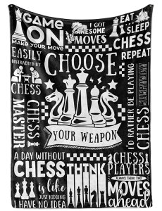 �`�F�X�Z�b�g Huglanket Chess Gifts for Chess Lovers, Flannel Blanket 50" x 65", Personalized Chess Gift for Birthday, Thanksgiving's Day, Christmast �y���s�A���i�z