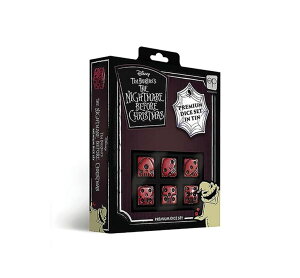 `FXZbg USAOPOLY Nightmare Before Christmas Premium Dice Set | Collectible d6 Dice | Red & Black Custom Dice with Collectible Tin Case | Officially Licensed Disney 6-Sided Dice (AC004-291-002000-12) ysAiz