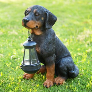ガーデンライトLEDソーラーライト ソーラーパワー Garden Dog Statues Outdoor Decor, 13" Solar Powered LED Lights Outdoor Statue Garden Decorations Puppy Figurine for Patio, Lawn, Yard Art Decoration, Housewarming Garden Gift 【並行輸