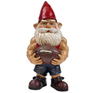 �K�[�f�����C�gLED�\�[���[���C�g �\�[���[�p���[ Better Office Products Garden Gnome Statue, 12 Height, Handcrafted Waterproof, UV-Resistant Polyresin Lawn Patio Porch Ornament Decoration (Muscled Football Player with Glowing Solar �y