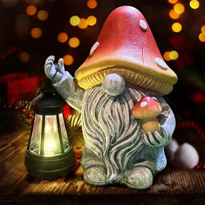 �K�[�f�����C�gLED�\�[���[���C�g �\�[���[�p���[ OAWPKY Mushroom Gnome Garden Decor Outdoor Statues, Cute Solar Lights Lawn, Balcony, Yard Decoration, Outdoor Garden Decoration �y���s�A���i�z