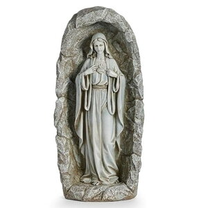 �K�[�f�����C�gLED�\�[���[���C�g �\�[���[�p���[ Roman Led Solar Immaculate Heart Garden Statue, 18.75-inch Height, Resin and Stone Mix, Outdoor, Garden D?cor �y���s�A���i�z