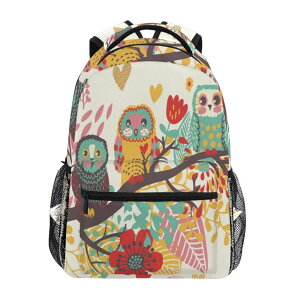 �C���R ���� �o�[�h �g���x���L�����A�[ senya School Backpack Cute Owls On Branch Bookbag for Boys Girls Travel Bag �y���s�A���i�z