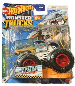 �z�b�g�E�B�[�� �����X�^�[�g���b�N Hot Wheels Monster Trucks New for 2023 1:64 Scale (Crush Delivery Beast Bashers 3/7) �y���s�A���i�z