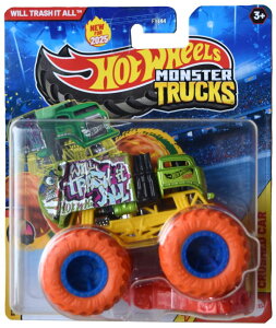 �z�b�g�E�B�[�� �����X�^�[�g���b�N Hot Wheels Monster Trucks Will Trash It All, Freestyle Wreckers 1/12 Includes Crushed Car �y���s�A���i�z