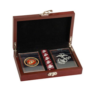 `FXZbg Marine Corps Gift Set | Playing Cards with USMC Dice | Officially Licensed Deck & EGA Dice | Great Gift for Marines | USMC Card & Dice Set ysAiz