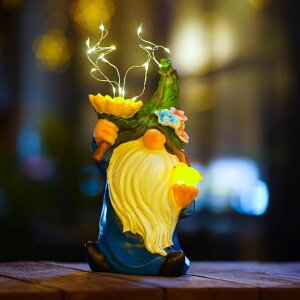 �K�[�f�����C�gLED�\�[���[���C�g �\�[���[�p���[ CHUANGFENG Outdoor Garden Gnomes Statue: Solar Garden Decor with LED Light Patio Yard Lawn Decoration Valentine's Day Gifts for Women �y���s�A���i�z