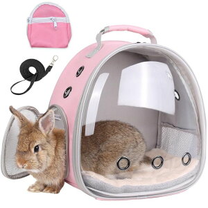 �C���R ���� �o�[�h �g���x���L�����A�[ Portable Guinea Pig Backpack with Small Bag Harness and Leash Set, Space Capsule Bubble Window Pet Carrier Cage Travel for Rabbit, Bearded Dragon, Squirrel, Tortoise, Bird, Lizard, Sugar Glider �y��