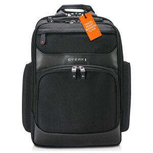 �C���R ���� �o�[�h �g���x���L�����A�[ Everki Onyx Premium Business Executive Laptop Backpack 15.6 Inch - Ballistic Nylon and Leather Office Backpack Laptop Bag, Travel Friendly - Dedicated Compartment up to 25L Capacity (EKP132), B �y��