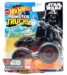 �z�b�g�E�B�[�� �����X�^�[�g���b�N Monster Trucks 2022 Darth Vader with Connect and Crash car 57/75 �y���s�A���i�z