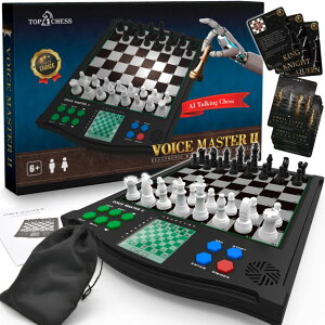 �`�F�X�Z�b�g TOP 1 CHESS Classic Voice Master Electronic Chess Set, Ages 6+, 1-2 Players, Improve Skills with Chess Games �y���s�A���i�z