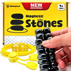 `FXZbg Upgraded (Multi-Level) Magnetic Chess Game with Stones - Clear & Simple Instructions | Premium Set with 20 Larger & Stronger Stones, Adjustable Rope, 2 Dice & Travel Pouch | Perfect for Kids & Adults ysAiz