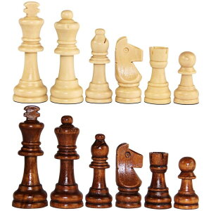 �`�F�X�Z�b�g ASNEY Wooden Chess Pieces, Tournament Staunton Wood Chessmen Pieces Only, 3.15�h King Figures Chess Game Pawns Figurine Pieces, Includes Storage Bag �y���s�A���i�z