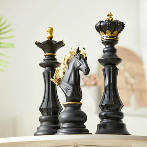 �`�F�X�Z�b�g Yuxung 3 Pcs Large Chess Statue Decor Set King Queen Knight Chess Piece Decor Sculpture Ornament Collectible Figurine for Home House Office Desk Table Cabinet Arrangement Gift �y���s�A���i�z