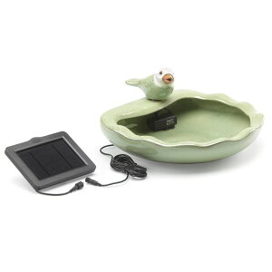 K[f  CeA u^  ̃IuWF EH[^[tH[t@Ee Smart Solar Ceramic Bird Solar-Powered Fountain with 10' Cable, Glossy Bird Charming Outdoor Solar Garden Fountain, Light Green y