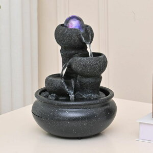   ̃IuWF e[ugbvt@Ee CeA Tabletop Fountain Indoor Waterfall Meditation Fountain,Desktop Water Feature with LED Light for Home Office Bedroom Relaxation (26003) ysAiz