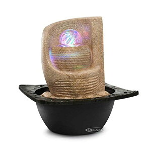   ̃IuWF e[ugbvt@Ee CeA Relaxus Decor Desk Zen Fan Indoor Water Fountain with LED ysAiz