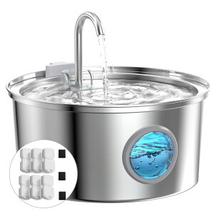 ��� ���� ��̃I�u�W�F �e�[�u���g�b�v�t�@�E���e�� �C���e���A���� Cat Fountains for Drinking Stainless Steel: 108oz/3.2L Cat Water Fountain Led Light - Running Pet Water Fountain Filtered - GIOTOHUN Faucet Like Pet Water Founta