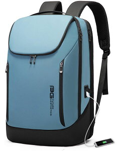 �C���R ���� �o�[�h �g���x���L�����A�[ BANGE Business Smart Backpack Waterproof fit 15.6 Inch Laptop Backpack with USB Charging Port,Travel Durable Backpack (Light Blue(three Pocket), Medium) �y���s�A���i�z
