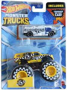 zbgEB[ X^[gbN Hot Wheels Monster Trucks Taxi, Includes Crushed Blind Sided ysAiz