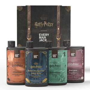 `FXZbg Every Man Jack Harry Potter Collectors Body Wash Gift Set - Includes 4 Body Washes with Clean Ingredients & Hogwarts Inspired Scents - Forbidden Forest, Charms, Herbology, Potions ysAiz